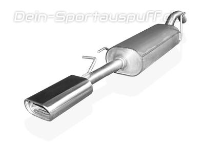 Fox Edelstahl Sportauspuff VW Passat 35i 135x80mm flachoval eingerollt abgeschrägt mit Absorber
