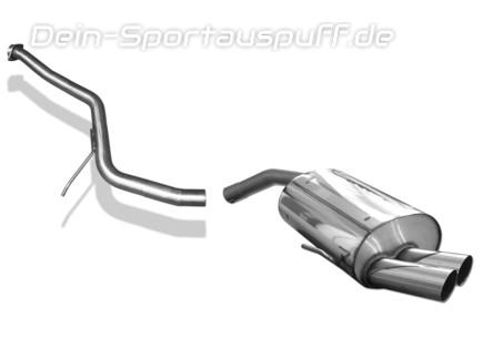Fox Edelstahl Racing-Komplettanlage ab Kat. Alfa Romeo 156 2x76mm rund scharf abgeschrägt