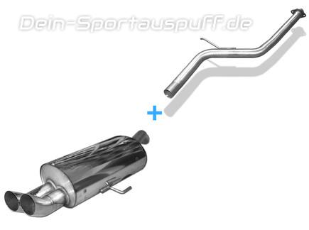 Fox Edelstahl Racing-Komplettanlage ab Kat. Alfa Romeo 156 2x76mm DTM rund scharf gerade