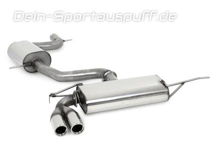 Fox Edelstahl Sportauspuff-Komplettanlage ab Kat Ø70mm Audi A3 8P Sportback 2x76mm rund eingerollt