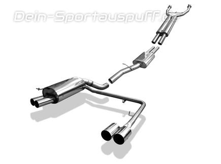 Fox Edelstahl Duplex Sportauspuff-Komplettanlage ab Kat BMW 7er E65 735i 745i 2001- 2x80mm rund scharf gerade