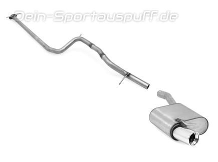Fox Edelstahl Racing-Komplettanlage ab Kat. Ford Focus 1 Fließheck 1.4l DAW DBW 1x90mm rund eingerollt gerade mit Absorber