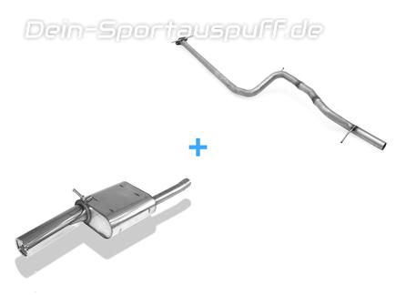 Fox Edelstahl Racing-Komplettanlage ab Kat. Ford Focus 1 Tunier 1.4l DNW 1x90mm rund eingerollt gerade mit Absorber