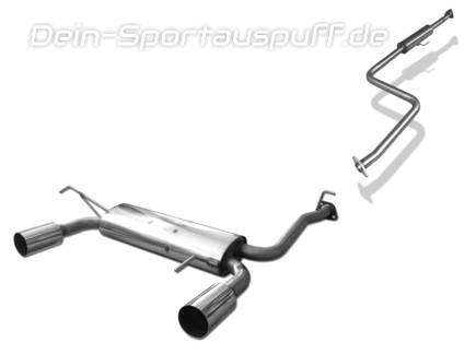 Fox Edelstahl Duplex Sportauspuff-Komplettanlage ab Kat Honda Prelude 5 Typ BB9 Bj.97-02 1x90mm rund scharf gerade