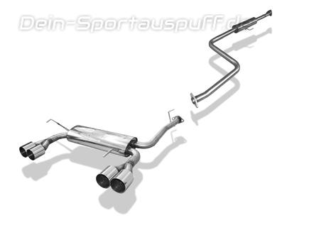 Fox Edelstahl Duplex Sportauspuff-Komplettanlage ab Kat Honda Prelude 5 Typ BB9 Bj.97-02 2x90mm rund scharf gerade