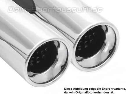 Fox Edelstahl Sportauspuff-Komplettanlage ab Kat Honda Accord 5 Typ CE8 CE9 Bj.93-97 2x80mm rund eingerollt gerade mit Absorber