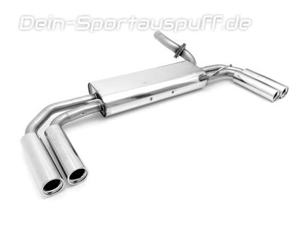 Fox Edelstahl Duplex Sportauspuff inkl. Verbindungsrohr Mercedes Vito u. Viano W639 V639 2x80mm rund eingerollt gerade mit Absorber