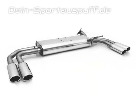 Fox Edelstahl Duplex Sportauspuff inkl. Verbindungsrohr Mercedes Vito u. Viano W639 V639 2x88x74mm oval eingerollt abgeschrägt