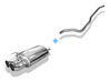 Fox Edelstahl Sportauspuff-Komplettanlage ab Kat Renault Twingo 1 Typ C06 Bj.93-07 2x70mm DTM rund scharf gerade