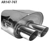Bastuck Edelstahl Racing-Komplettanlage ab Kat Alfa Romeo 147 2x76mm rund scharf abgeschrägt ohne Absorber