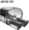 Bastuck Edelstahl Sportauspuff-Komplettanlage ab Kat Alfa Romeo GT 3.2l 2x76mm rund scharf abgeschrägt ohne Absorber