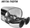 Bastuck Edelstahl Racing-Komplettanlage ab Kat Alfa Romeo GT 3.2l 2x76mm DTM rund scharf gerade ohne Absorber