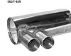 Bastuck Edelstahl Racing-Komplettanlage ab Kat BMW 1er E88 Cabrio 2x85mm rund scharf gerade ohne Absorber