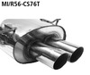Bastuck Edelstahl Komplettanlage inkl. Kat Ausgang mittig MINI R56 Cooper S 2x76mm rund scharf abgeschrägt ohne Absorber