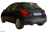 Bastuck Edelstahl Duplex Racing-Komplettanlage ab Kat Peugeot 207 je 120x80mm oval eingerollt gerade mit Absorber