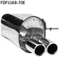 Bastuck Edelstahl Racing-Komplettanlage ab Kat Ford Fiesta JA8 ab Bj.08 2x70mm rund eingerollt gerade mit Absorber