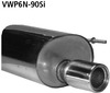 Bastuck Edelstahl Racing-Komplettanlage ab Kat VW Polo 6N u. 6N2 90mm rund eingerollt gerade mit Absorber