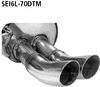 Bastuck Edelstahl Racing-Komplettanlage ab Kat Seat Ibiza 6L Bj.02-08 2x70mm DTM rund scharf gerade ohne Absorber