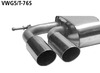 Bastuck Edelstahl Racing-Komplettanlage inkl. Kat VW Golf 6 Turbo 2x76mm rund scharf abgeschrägt ohne Absorber