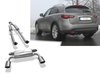 Fox Edelstahl Duplex Sportauspuff-Komplettanlage ab Kat Infiniti FX30d je 129x106mm oval eingerollt abgeschrägt