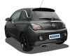Bastuck Edelstahl Racing-Komplettanlage ab Kat Opel Adam 1.2l 1.4l 2x70mm rund eingerollt
