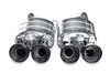 Akrapovic Edelstahl Mittig Sportauspuff Chevrolet Corvette Z06 + ZR1 4x115mm rund eingerollt abgeschrägt aus Titan