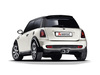 Akrapovic Edelstahl Mittig Komplettanlage ab Kat MINI Cooper S R56 R57 2x95mm rund eingerollt abgeschrägt aus Titan