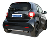 Bastuck Edelstahl Duplex Sportauspuff inkl. Verbindungsrohr Smart Fortwo 453 ab Bj. 2014 je 76mm rund eingerollt abgeschrägt