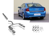 Fox Edelstahl Duplex Racing-Komplettanlage ab Kat Opel Vectra C OPC je 142x78mm trapezförmig eingerollt