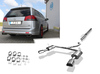 Fox Edelstahl Duplex Racing-Komplettanlage ab Kat Opel Vectra C Caravan OPC je 142x78mm trapezförmig eingerollt