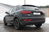 Fox Edelstahl Sportauspuff-Komplettanlage ab Kat Audi Q3 TDI inkl. Quattro 2x80mm rund eingerollt gerade