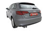 Remus Edelstahl Sportauspuff Audi A3 8V Sportback 1.6l TDI 2x84mm Carbon Race rund eingerollt abgeschrägt