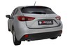 Remus Edelstahl Duplex Sportauspuff Mazda 3 BM ab Bj. 2013 je 120x74mm oval eingerollt abgeschrägt