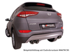 Remus Edelstahl Duplex Sportauspuff Hyundai Tucson 3 Typ TL ab Bj. 2015 inkl. Endrohrsatz nach Wahl