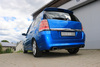 Fox Edelstahl Duplex Sportauspuff-Komplettanlage ab Kat Opel Zafira B OPC je 142x78mm trapezförmig