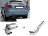 Fox Edelstahl Racing-Komplettanlage ab Kat Audi A3 8P quattro 160x80mm flachoval eingerollt abgeschrägt mit Absorber
