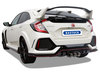 Bastuck Edelstahl Ø70mm Racing-Komplettanlage ab Kat Honda Civic 10 Typ FK 2.0l Turbo Type R ab Bj.17 3x100mm rund doppelwandig