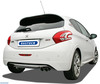 Bastuck Edelstahl Sportauspuff-Komplettanlage ab Kat Peugeot 208 2x76mm rund scharf abgeschrägt ohne Absorber