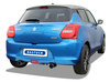 Bastuck Edelstahl Duplex Sportauspuff-Komplettanlage ab Kat Suzuki Swift 5 Typ AZ 1.2l je 90mm rund eingerollt gerade