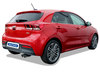 Bastuck Edelstahl Racing-Komplettanlage ab Kat Kia Rio Typ YB ab Bj. 2017 2x76mm rund scharf abgeschrägt
