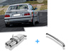 Fox Edelstahl Racing-Komplettanlage ab Kat BMW 3er E36 318is Limousine u. Coupe 2x90mm rund eingerollt mit Absorber