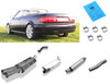 Fox Edelstahl Sportauspuff-Komplettanlage ab Kat Audi 80/90 89 B3 Limousine/Coupe u. B4 Cabrio 2x76mm rund scharf