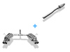 Fox Edelstahl Duplex Sportauspuff-Komplettanlage ab Kat Mini Cooper S R53 2002-2006 2x76mm rund scharf gerade