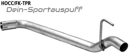 Bastuck Edelstahl Endrohrbogen rechts Honda Civic FK Type R ab Bj.06 50mm rund scharf gerade ohne Absorber
