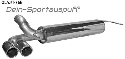Bastuck Edelstahl Sportauspuff Opel Astra J Turbo Benziner 2x76mm rund eingerollt abgeschrägt ohne Absorber