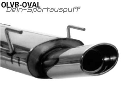 Bastuck Edelstahl Sportauspuff Opel Vectra B inkl. Caravan i500 V6 153x95mm oval eingerollt gerade mit Absorber