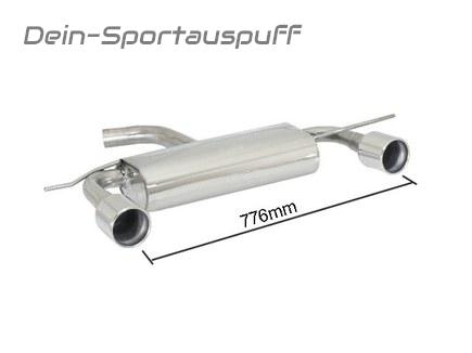 Ragazzon Edelstahl Duplex Sportauspuff VW Scirocco Typ 13 1.4TSI je 102mm rund eingerollt