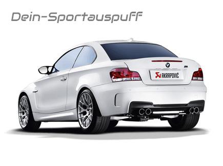 Akrapovic Titan Komplettanlage mit Klappenstrg BMW 1er M Coupe E82 2x84mm Carbon
