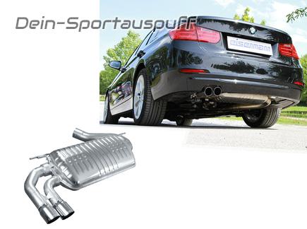 Eisenmann Edelstahl Sportauspuff BMW 3er F30 F31 Limousine u. Touring 320i bis 06/2015 2x76mm rund scharf gerade