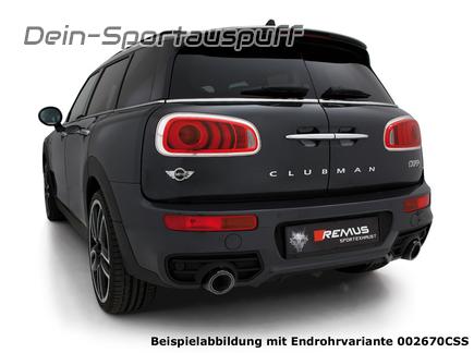 Remus Anlage + opt. Klappensteuerung Mini F54 Clubman ab 2015 Black Chrome